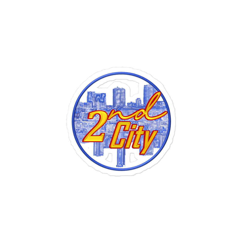 small 2nd City skyline logo sticker